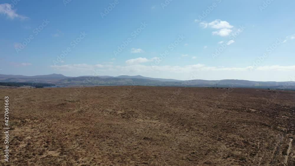 Flying above Peatbog by Glenties in County Donegal - Ireland Flying above Peatbog by Glenties in County Donegal - Ireland
