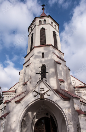 Church of the Holy Apostles Peter and Paul on the Bug river in Swierzach photo