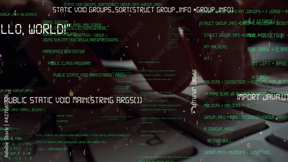 Creative visual of computer programming coding and software development ...