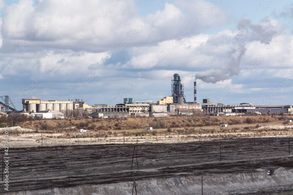 a chalk opencast mine in Chelm in eastern Poland