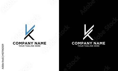K and T Letter Logo Design with Creative Modern Trendy on a black and white background.