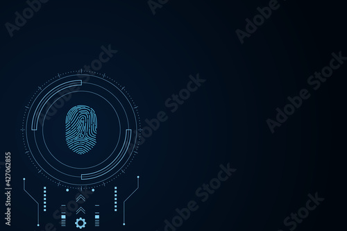 scan fingerprint, Cyber security and password control through fingerprints, access with biometrics identification	
