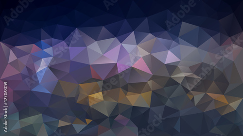 vector abstract irregular polygon background - triangle low poly pattern - color indigo blue, purple, violet, pink, brown