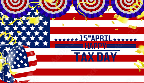 Tax Day 2015 sign design illustration