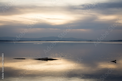Wallpaper Mural Lake during winter sunset Torontodigital.ca