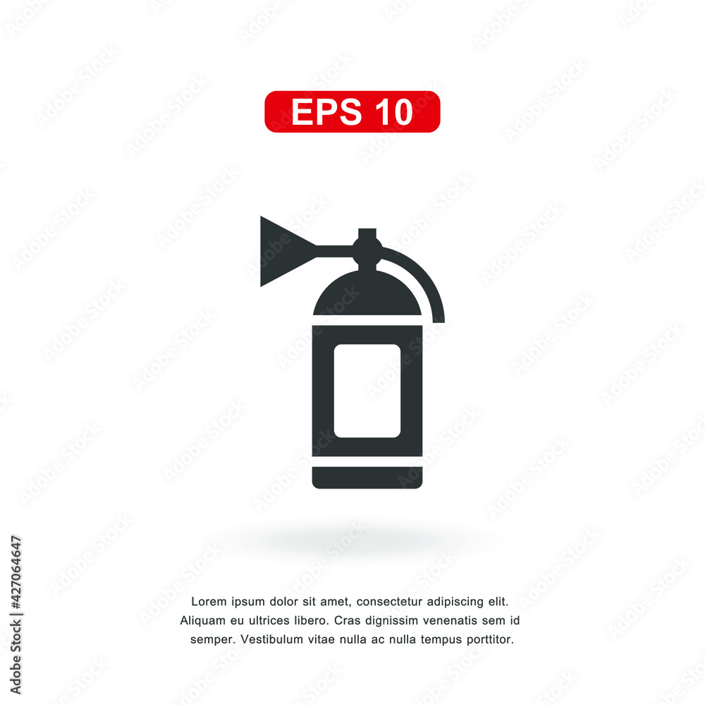 web icon Fire extinguisher sign isolated on white background. Simple vector illustration. web icon Fire extinguisher sign isolated on white background. Simple vector illustration.