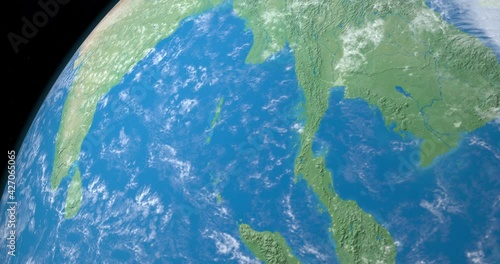 Bay of Bengal in planet earth, aerial view from outer space photo