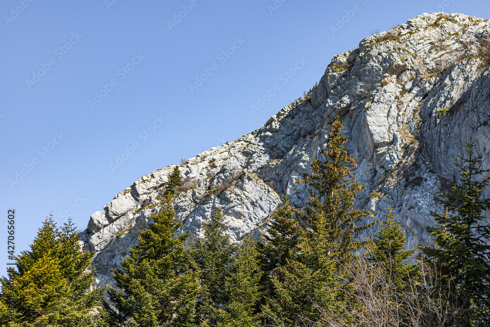 Vue sur les sommets du Vercors (Isère, France)