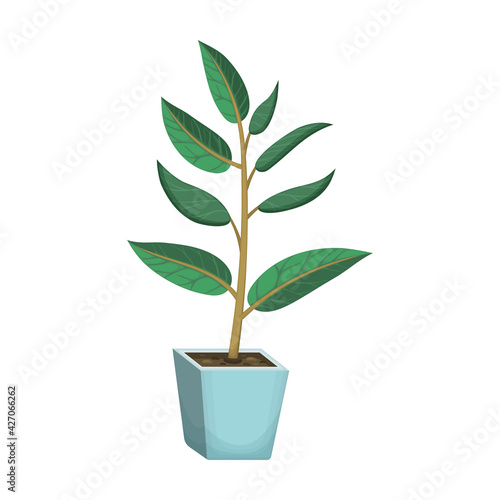 Flowerpot vector cartoon icon. Vector illustration flowerpot on white background. Isolated cartoon illustration icon of flower pot.