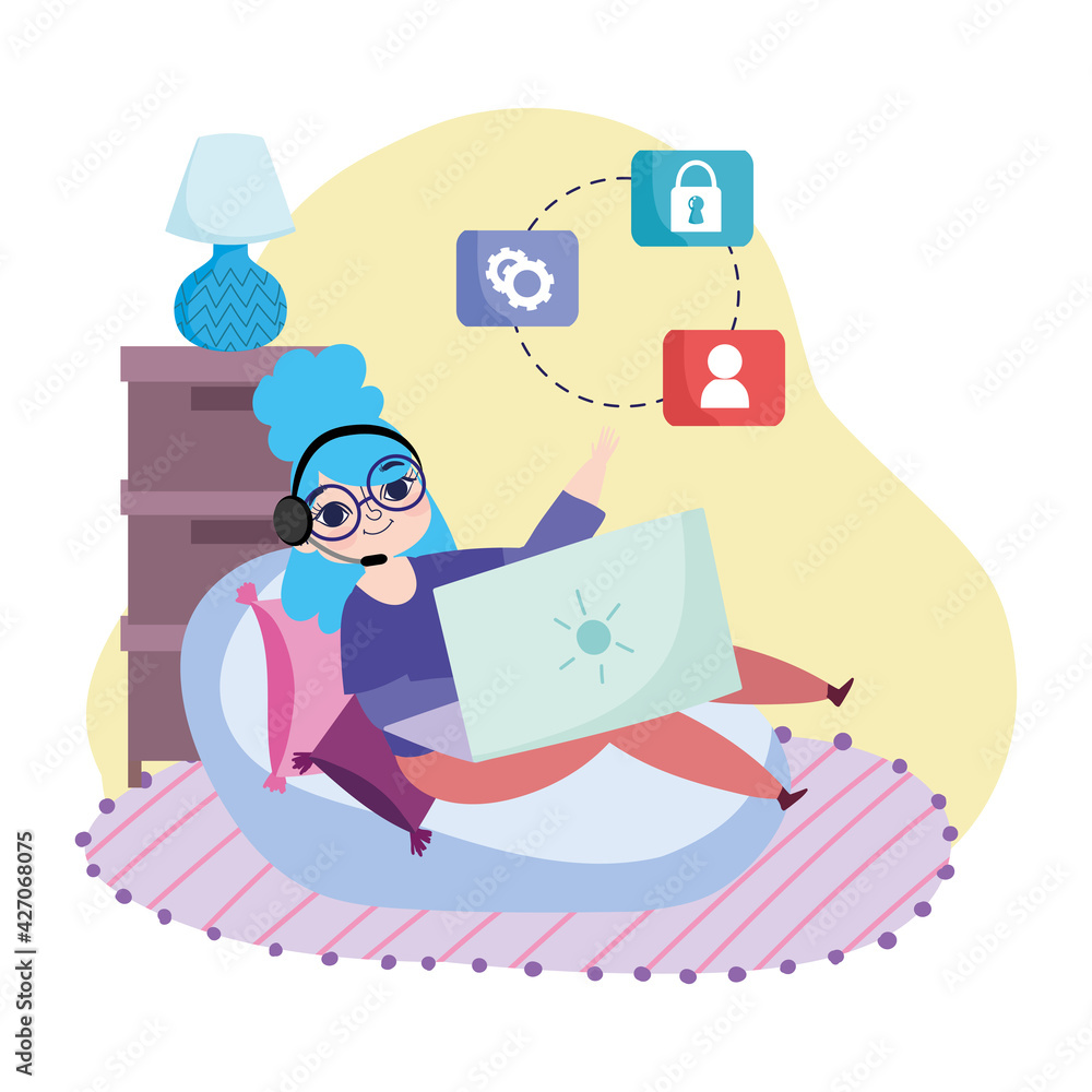 character working home character working home