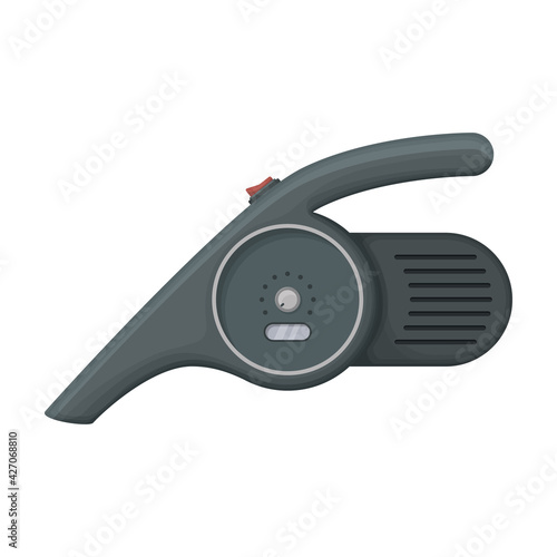 Vacuum cleaner vector cartoon icon. Vector illustration electric vacuum on white background. Isolated cartoon illustration icon of cleaner.
