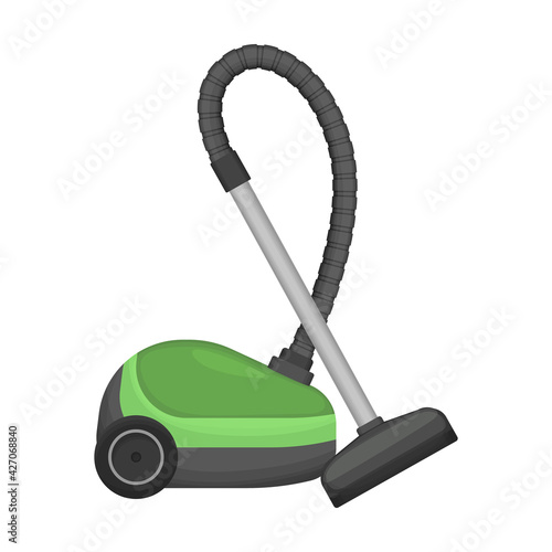 Vacuum cleaner vector cartoon icon. Vector illustration electric vacuum on white background. Isolated cartoon illustration icon of cleaner.