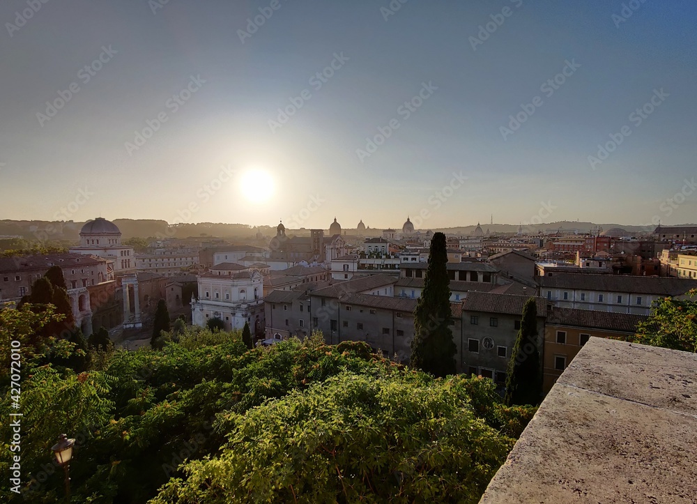 Rome skyline at Sunset