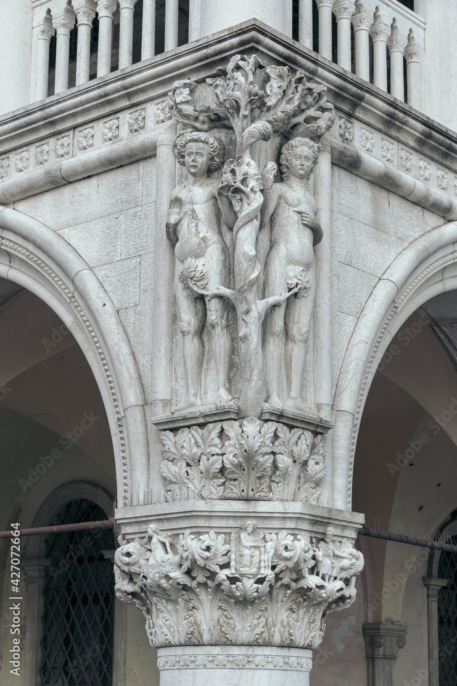Figure on the Doge's Palace, Venice.