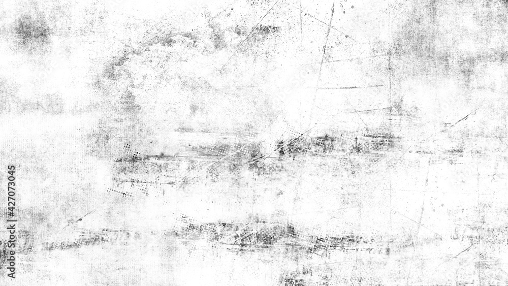 Black and white texture of scratches, chips, scuffs, dirt on old aged surface . Old film effect overlays for space or text.