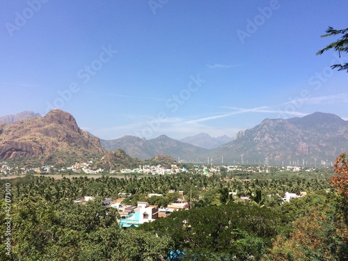 Mountains and jet marks