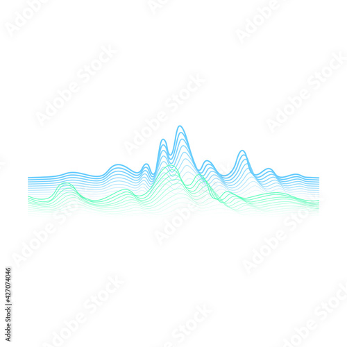 Sound wave vector cartoon icon. Vector illustration sound wave on white background. Isolated cartoon illustration icon of form.