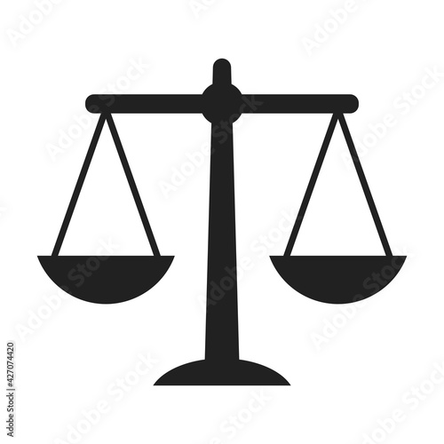 Scales of justice icon vector illustration