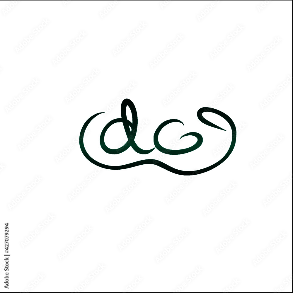 Initial dc handwritten monogram and elegant logo design Initial dc handwritten monogram and elegant logo design