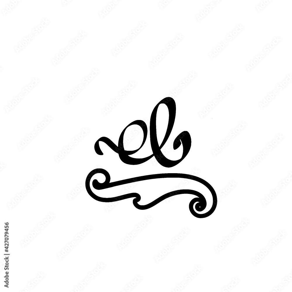 el initial handwritten logo for identity el initial handwritten logo for identity