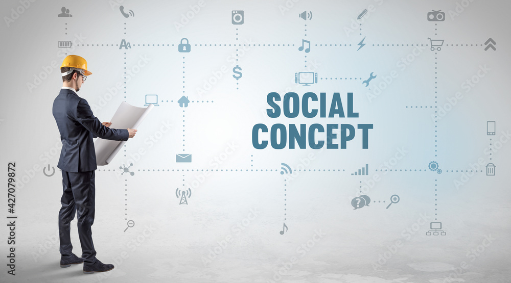 Engineer working on a new social media