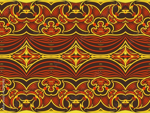 Traditional floral ornament, seamless pattern with vintage mandala elements. Can be used for wallpaper, pattern fills, web page background, surface textures.Islam, Arabic, Indian, ottoman motifs