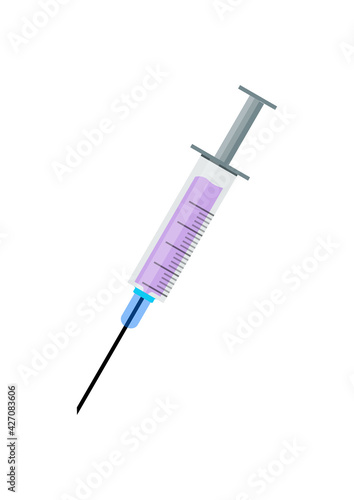 vaccine with purple fluid