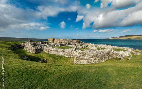 Broch of Gurness ruins, Orkney photo