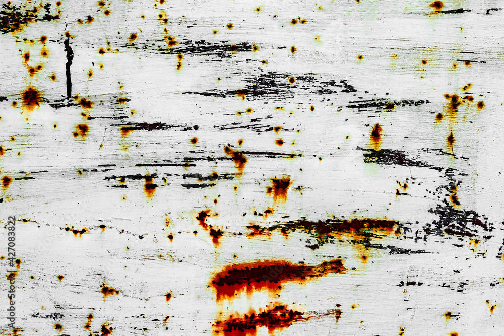 Fototapeta premium Metal texture with scratches and cracks which can be used as a background
