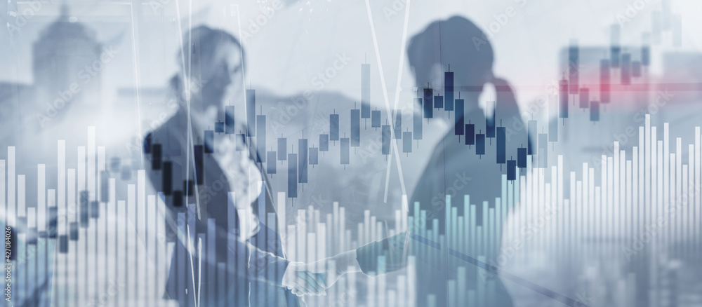 Obraz premium Workplace traders. Workflow concept 2021