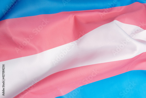Transsexual flag with the colours white, blue and pink. transgender pride
