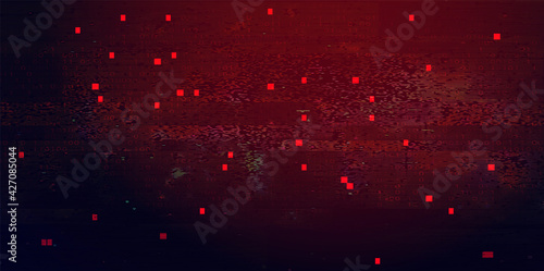 Abstract Technology Binary Code Dark Red Background