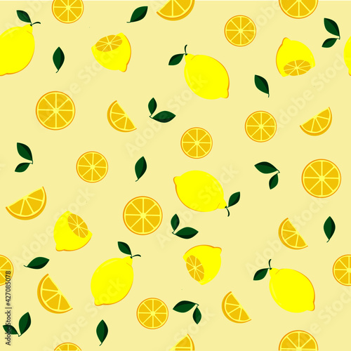 patern bright juicy lemons