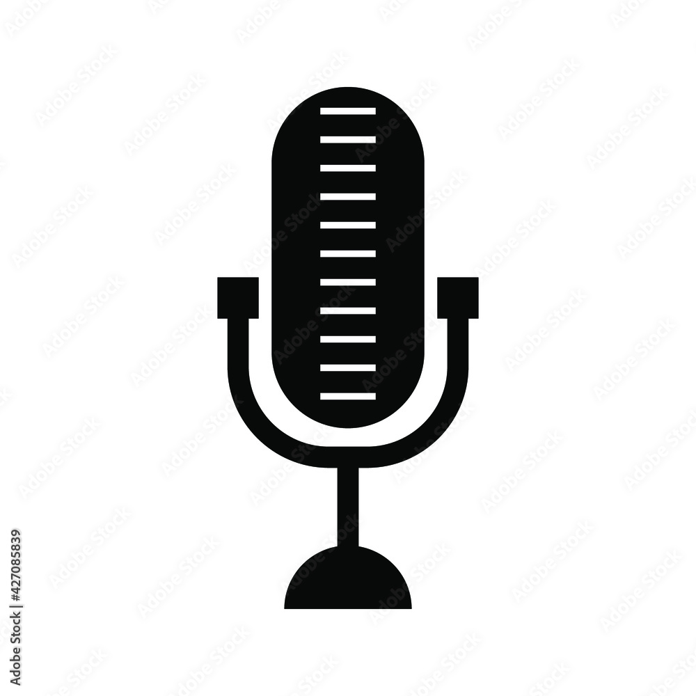 microphone icon on the phone. on a white background microphone icon on the phone. on a white background