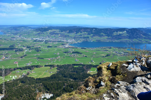 Blick vom Schober auf Mondsee, Oberösterreich, Österreich, Europa - View from Schober to Mondsee, Upper Austria, Austria, Europe photo