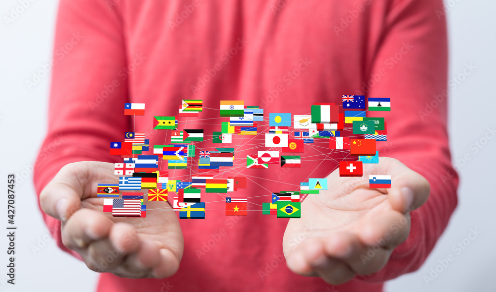International Business World Flags Globe International Business World Flags Globe
