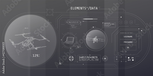 Design of the virtual interface of the drone protection program.