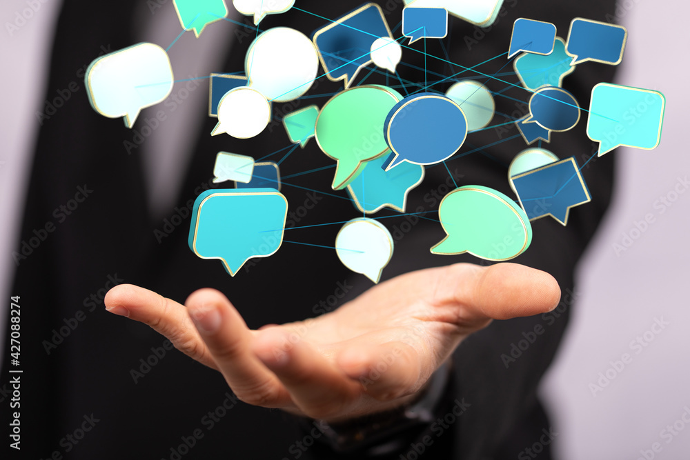 communication speak bubble digital concept communication speak bubble digital concept