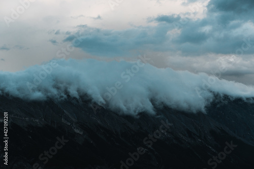 clouds over the mountains