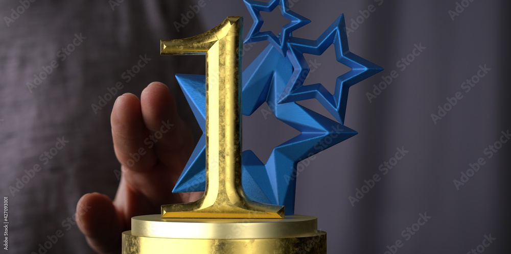 winner first place award in hand winner first place award in hand