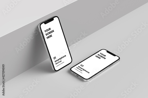 Smartphone Mockup | Fully Editable File, Replaceable Screen, Separated Shadow and Background