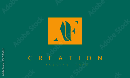 Wallpaper Mural Creative Sports Logo design template, athletics type lettering AF Letter concept. Torontodigital.ca