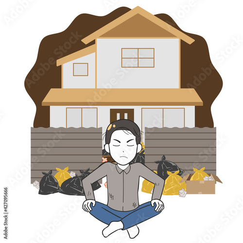 家　ゴミ屋敷　2階建て　拒否する男性