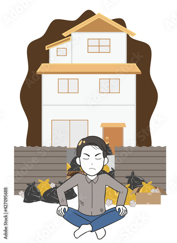 家　ゴミ屋敷　3階建て　拒否する男性