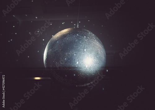 Glittering disco ball photo