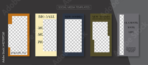 Modern Stories Vector Background.