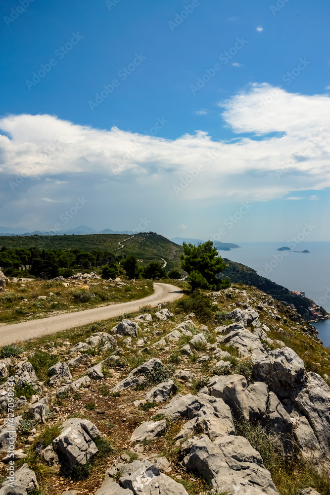Croatia, near Dubrovnik - view of the coast of the sea