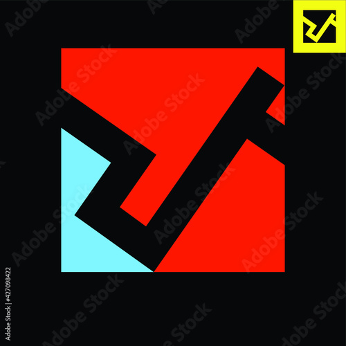 Letter J Logo. Letter J monogram logo design in Bauhaus art style. Vector logo in Eps 8.