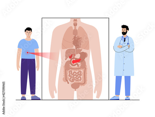 Pain in male body