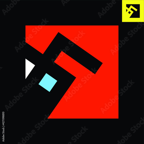 Letter G Logo. Letter G monogram logo design in Bauhaus art style. Vector logo in Eps 8.
